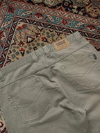 Dockhouse Vintage Cotton Khaki Gray Relaxed Jeans - 36
