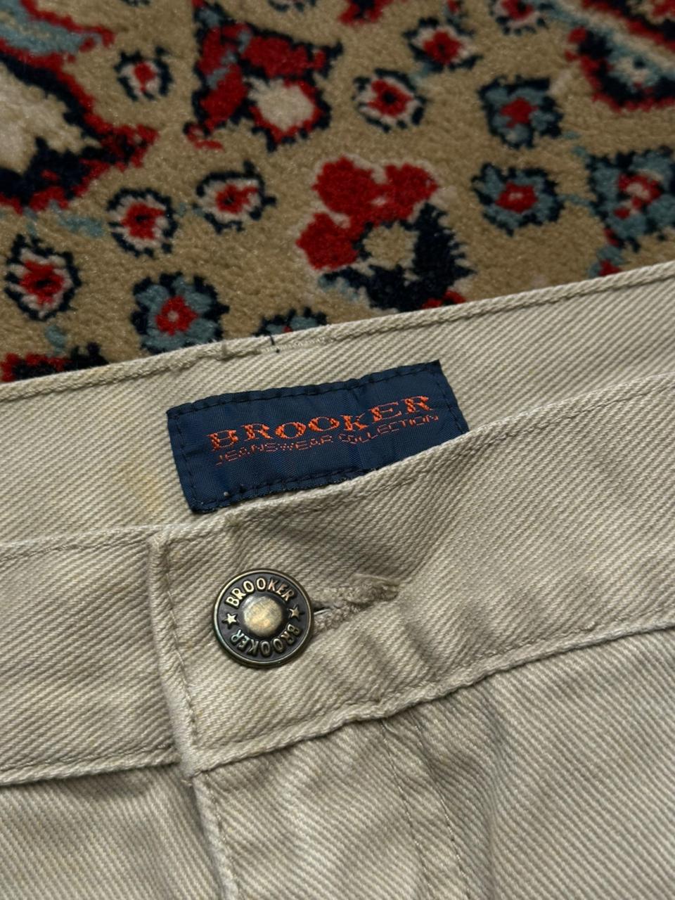 Brooker Jeanswear Beige Khaki RELAXED FIT STURDY Denim Pants - 36