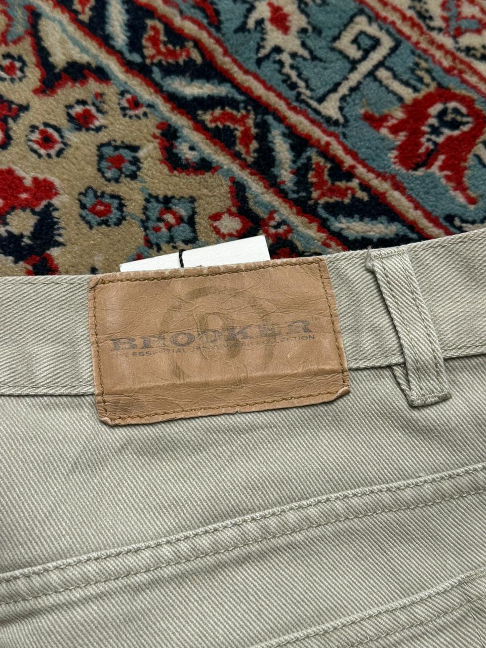 Brooker Jeanswear Beige Khaki RELAXED FIT STURDY Denim Pants - 36