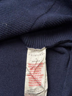 PRIMARK Navy Blue White Tipped Ribbed Knit Polo TEE