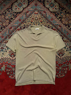 D2 Studio Korea Beige Knit V-Neck Pullover Tee