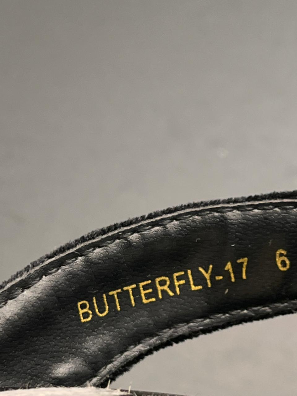 Fashion Nova Butterfly-17 Black Velvet Bow Stiletto Pointed Heels