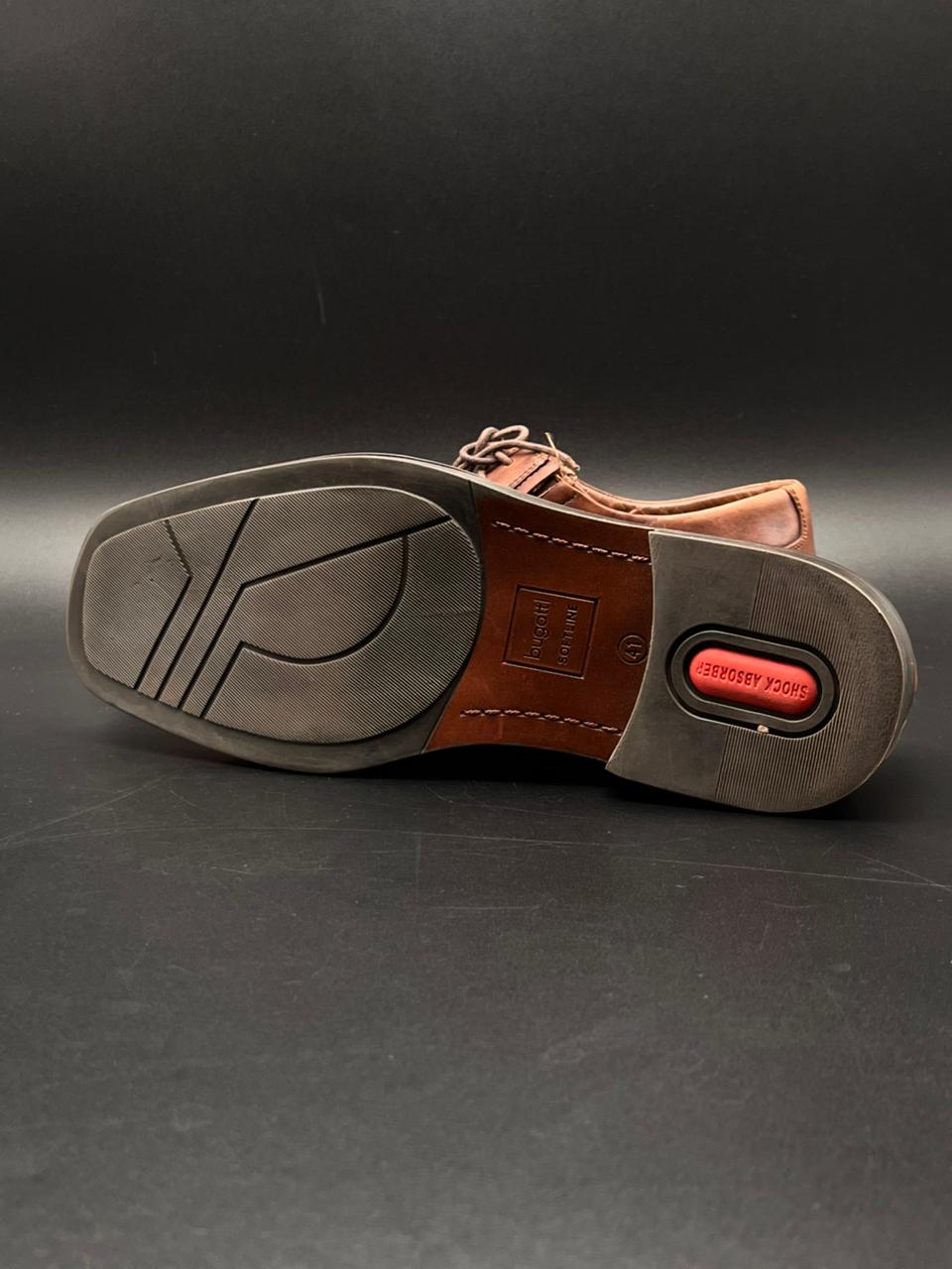 Bugatti Softline Brown Leather Wingtip Oxfords