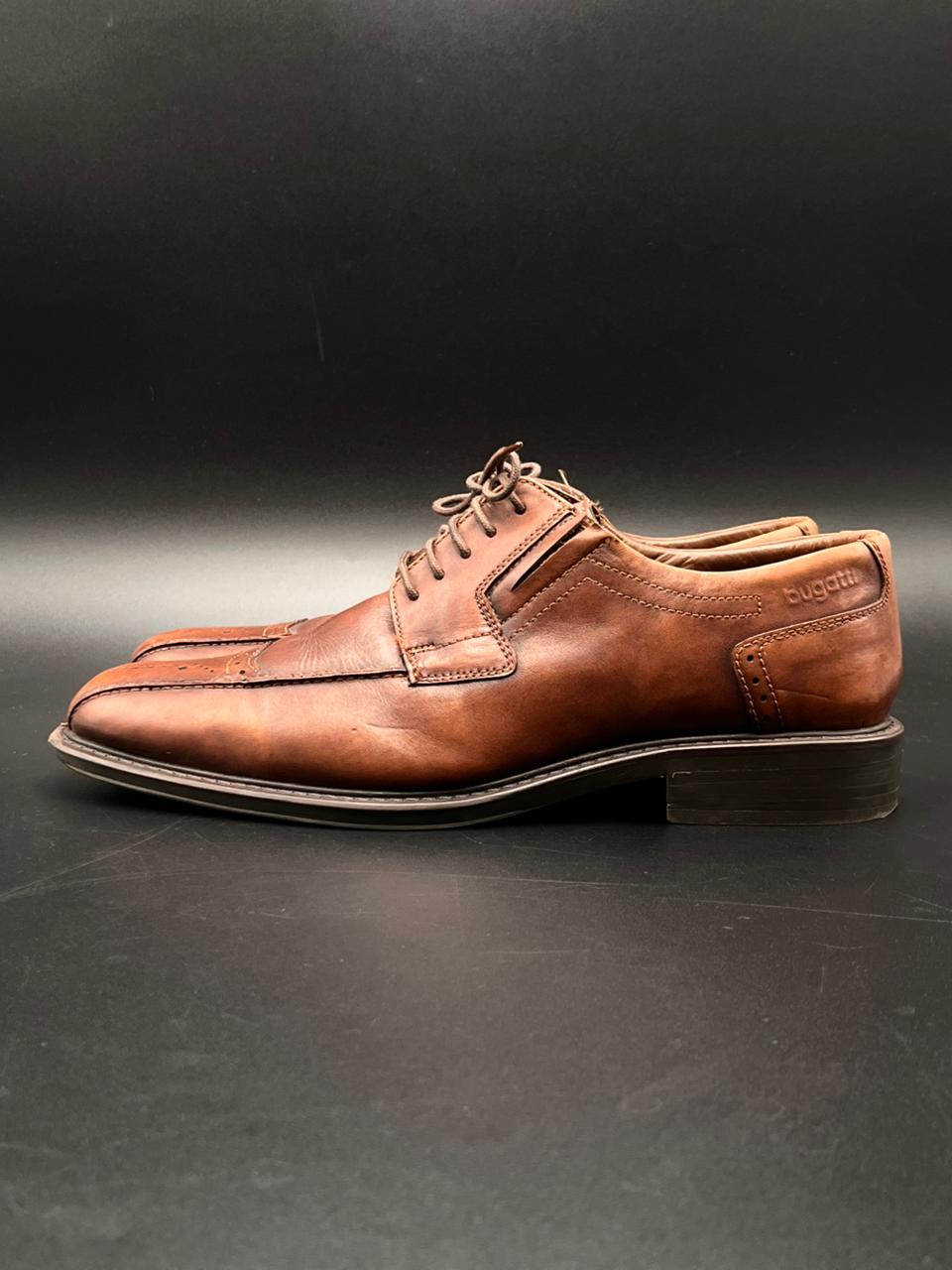 Bugatti Softline Brown Leather Wingtip Oxfords