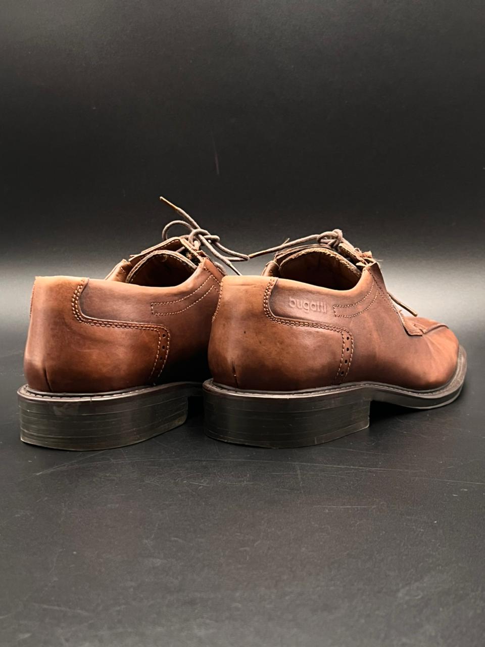 Bugatti Softline Brown Leather Wingtip Oxfords