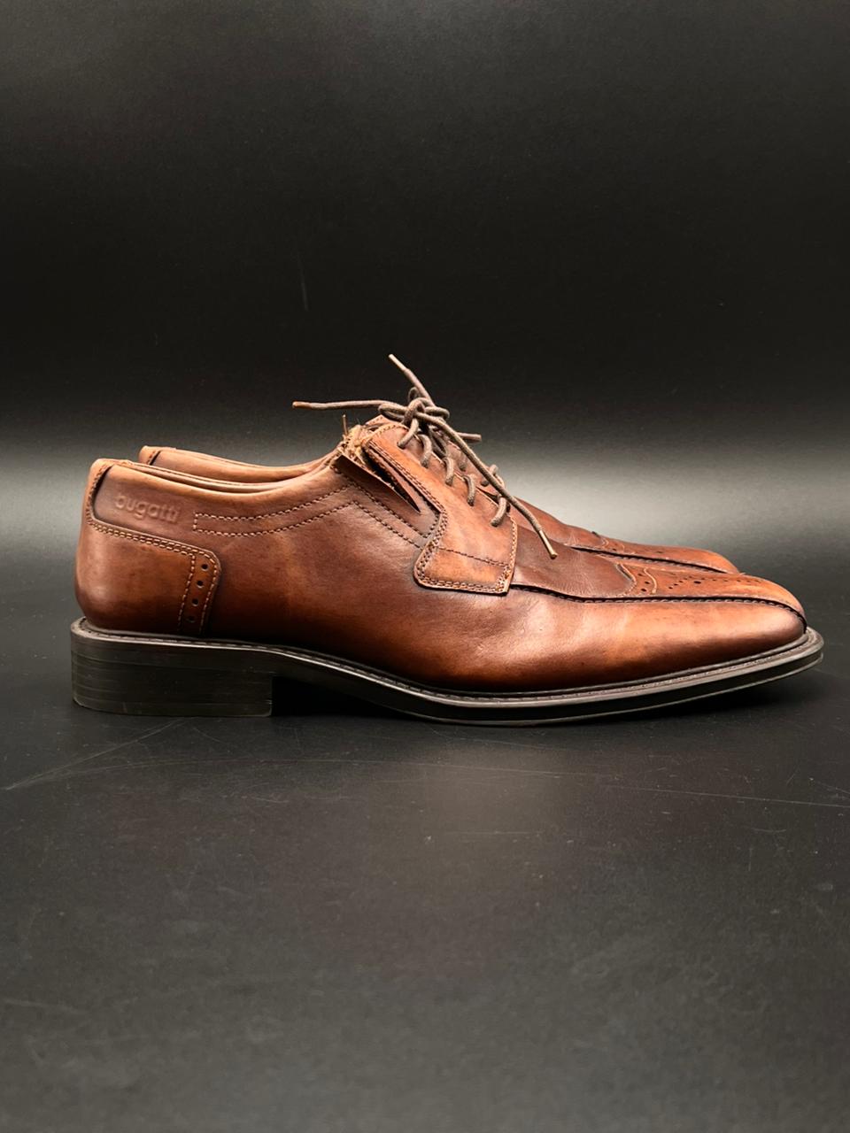 Bugatti Softline Brown Leather Wingtip Oxfords