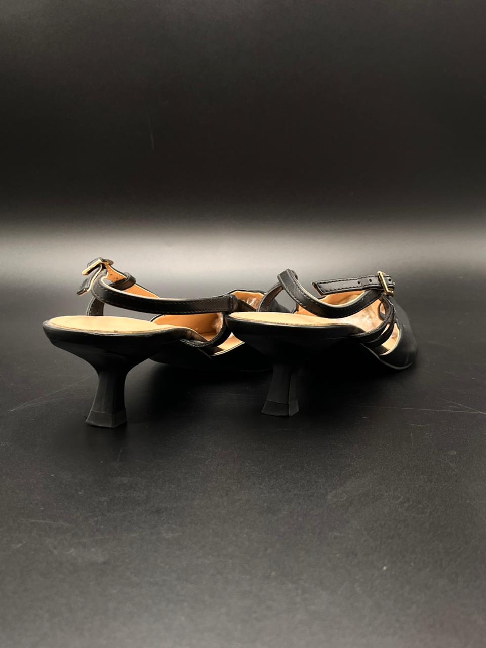 Aerosoles Black Slingback Pointed Toe Heels