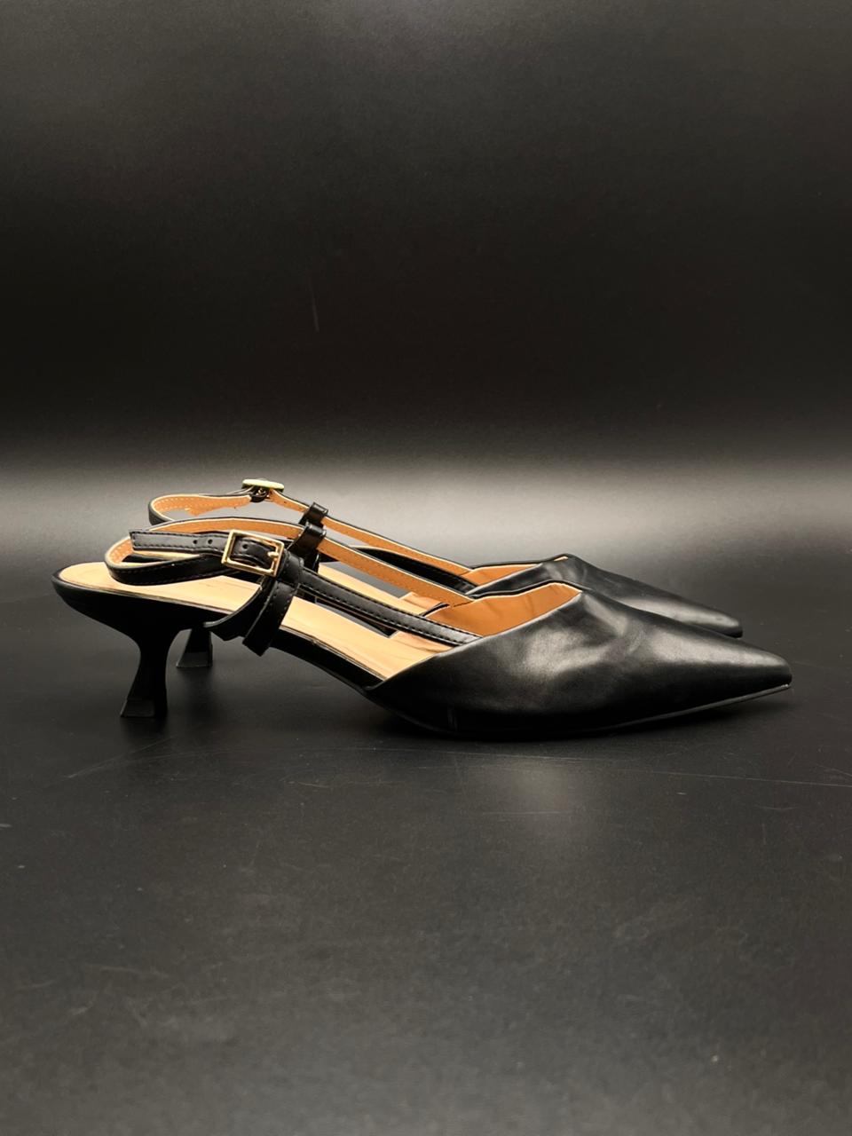 Aerosoles Black Slingback Pointed Toe Heels