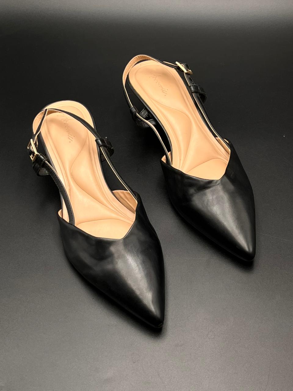 Aerosoles Black Slingback Pointed Toe Heels