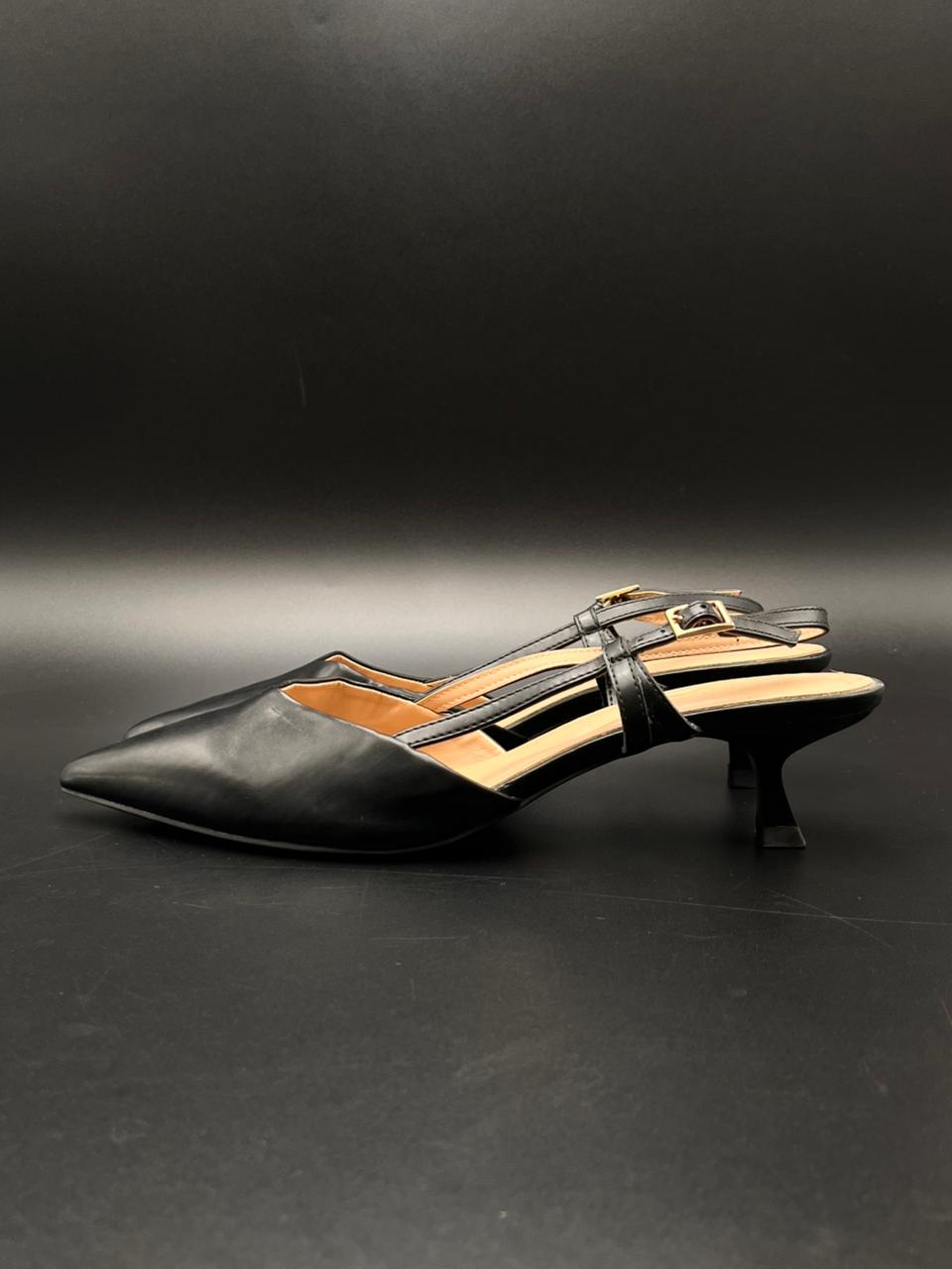 Aerosoles Black Slingback Pointed Toe Heels