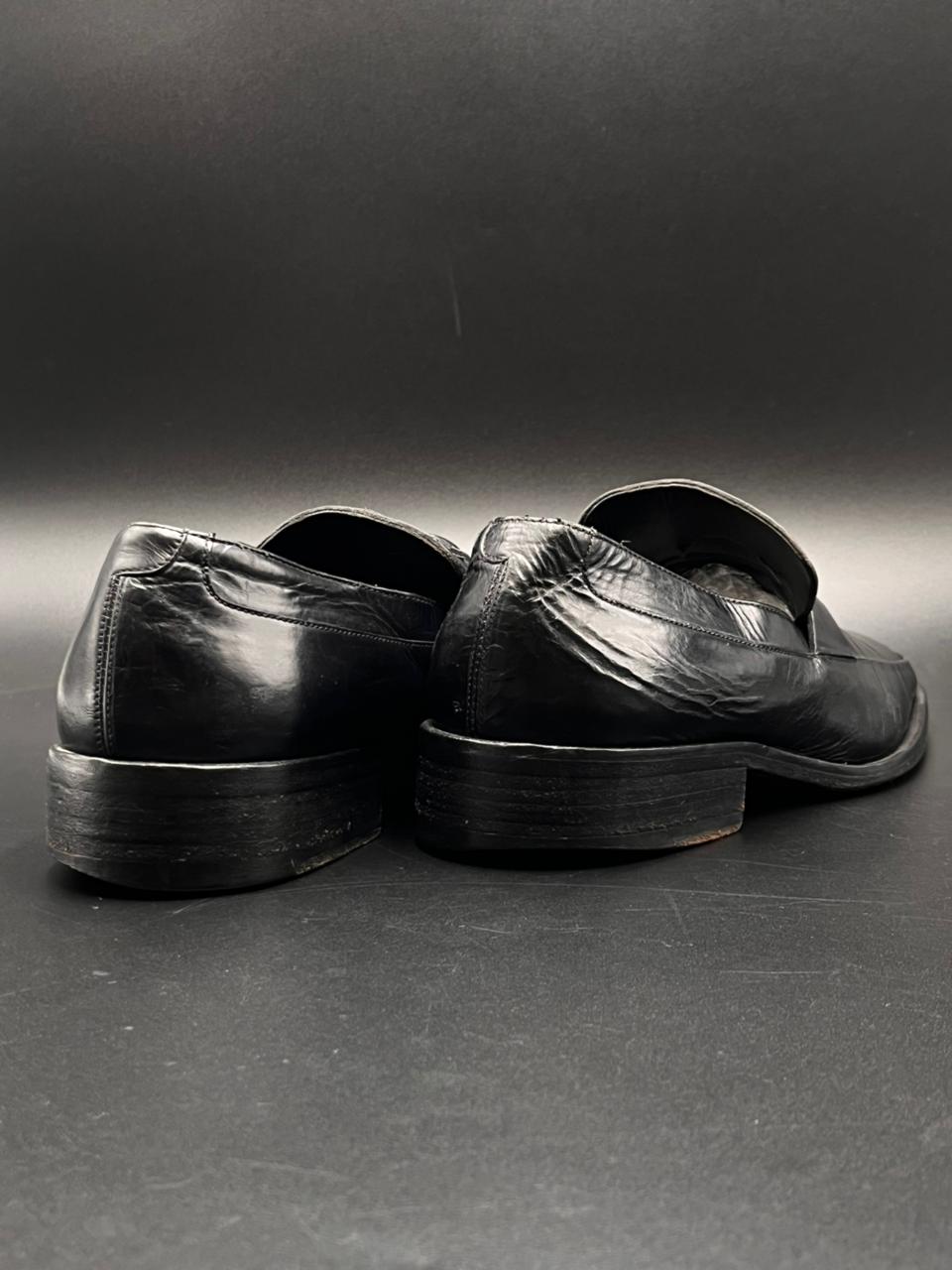 Gucci Black Leather Double G Marmont Loafers