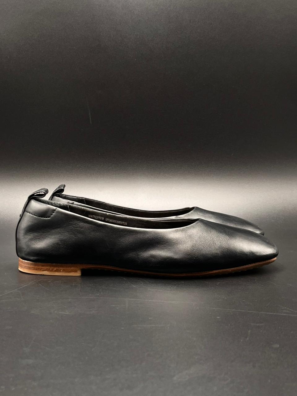 Time and Tru Black Memory Foam Ballet Square Toe