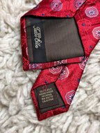 Tasso Elba Geometric Medallion 100% Silk Hand Made TIE