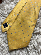 T.M. Lewin Jermyn St London Gold Blue Polka Dot TIE