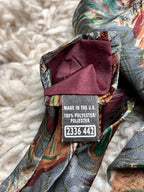 St Michael Marks & Spencer Vtg Grey Red Green Abstract Swirl TIE