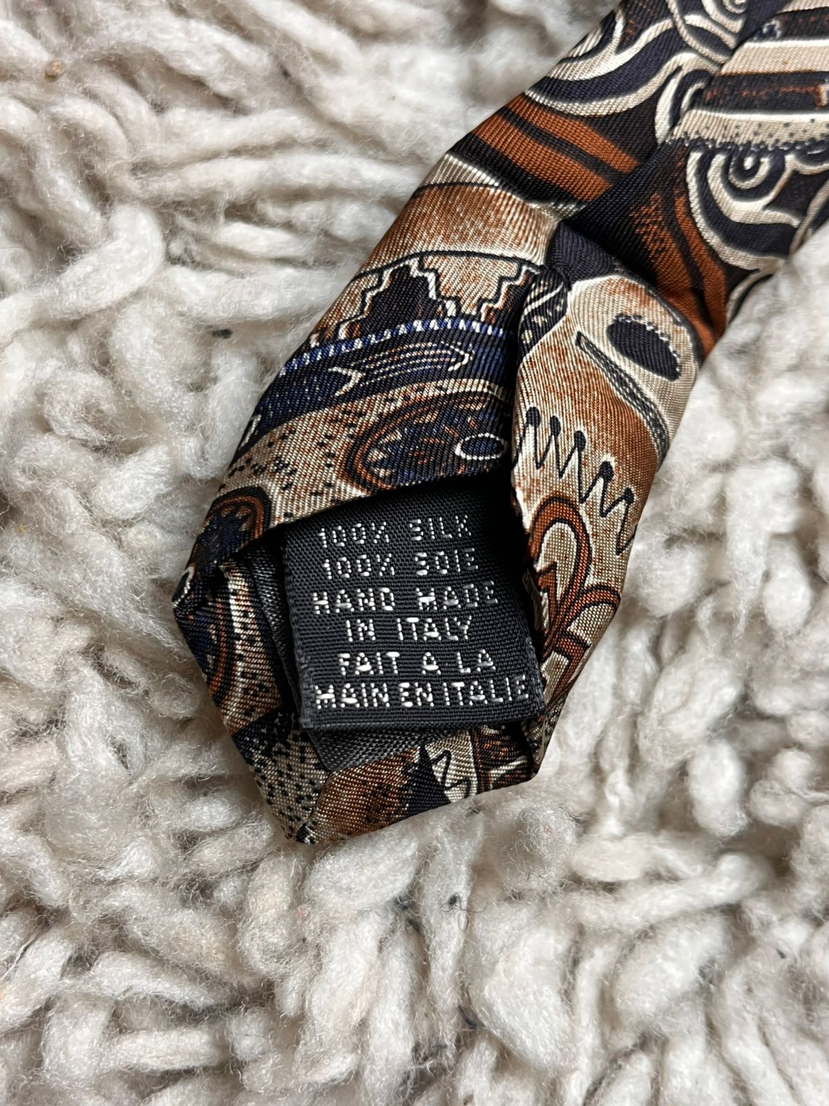 St. Bernard Grecian Pottery Pattern Brown TIE