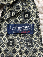 Diamond Collection by Gelfer Geometric Square Pattern TIE