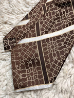 Vintage Tootal Geometric Filigree Diagonal Stripe TIE
