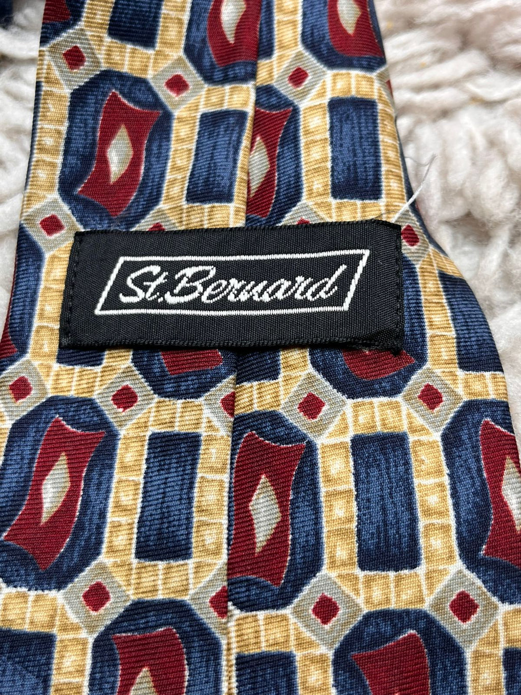 ST BERNARD Vintage Geometric Abstract TIE