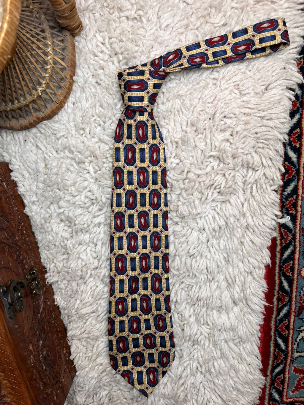 ST BERNARD Vintage Geometric Abstract TIE