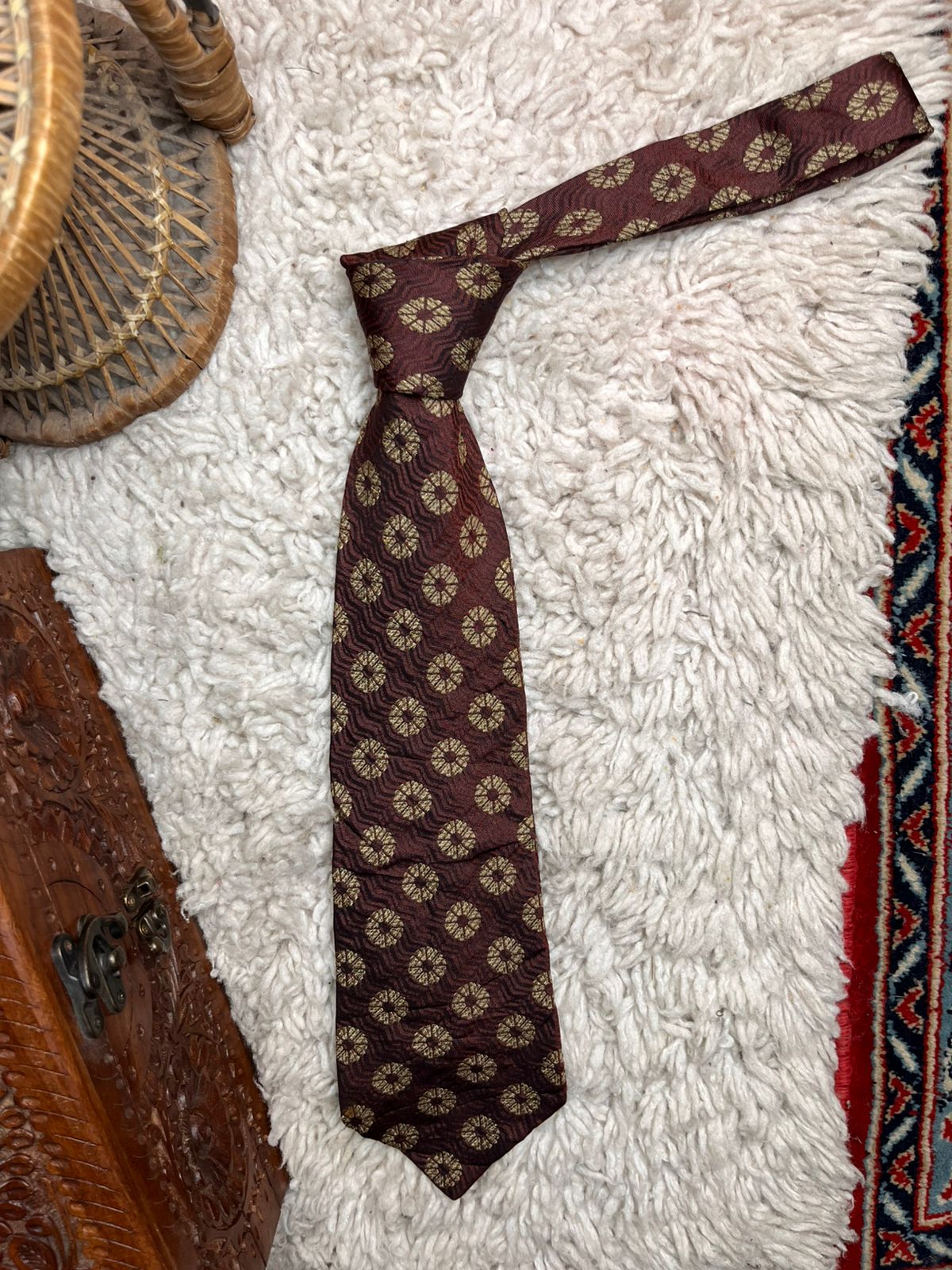 Romeo Gigli Geometric Floral Medallion TIE