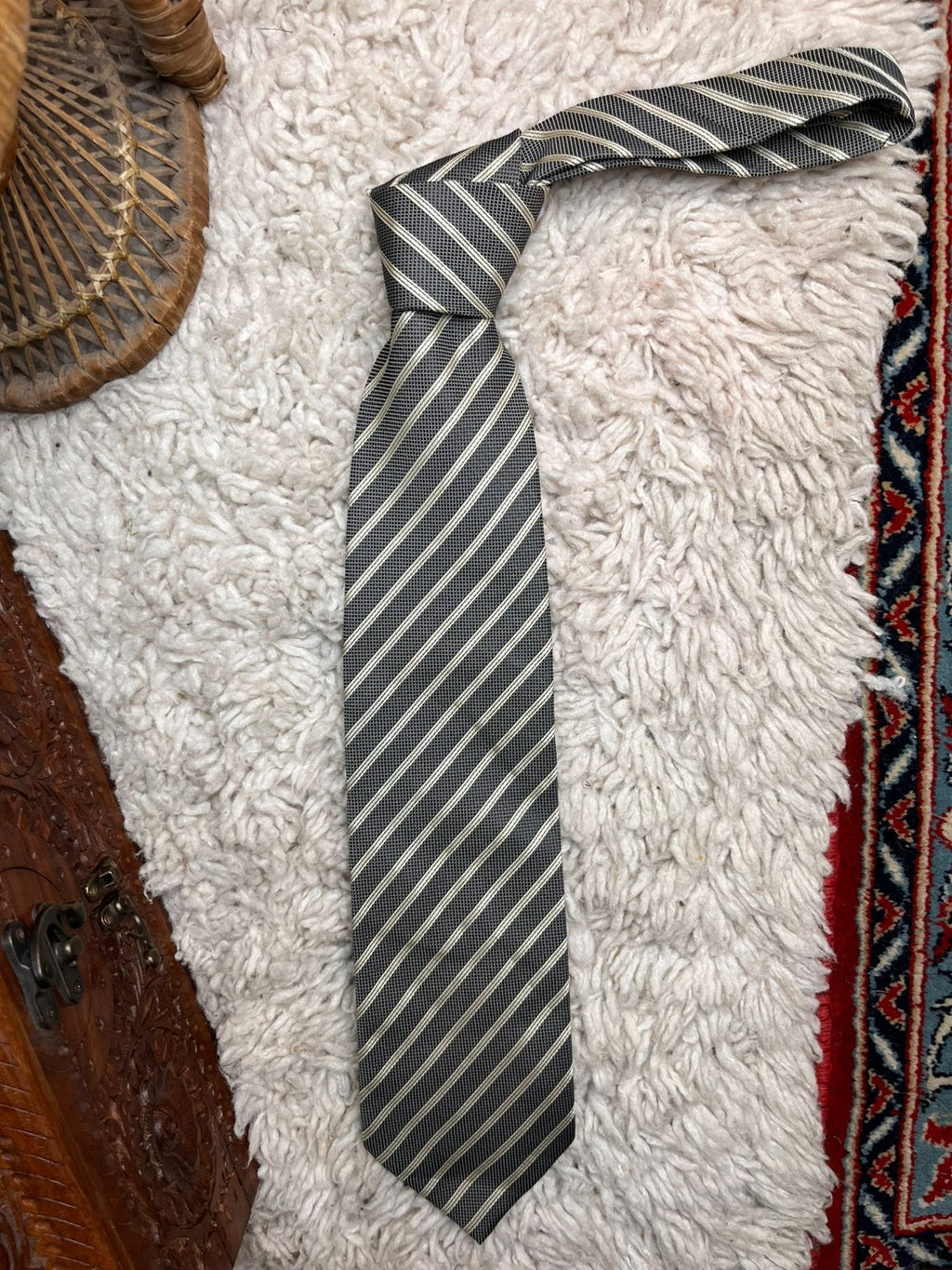 Terzasso Textured Diagonal Stripe Executive TIE