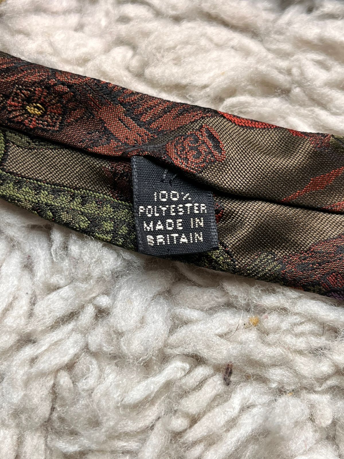 FOLKESPEARE Britain Abstract Equestrian Heraldic Pattern TIE