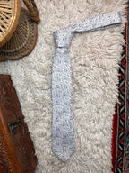 KENSINGTON Silver Grey Black Paisley Classic Pattern TIE