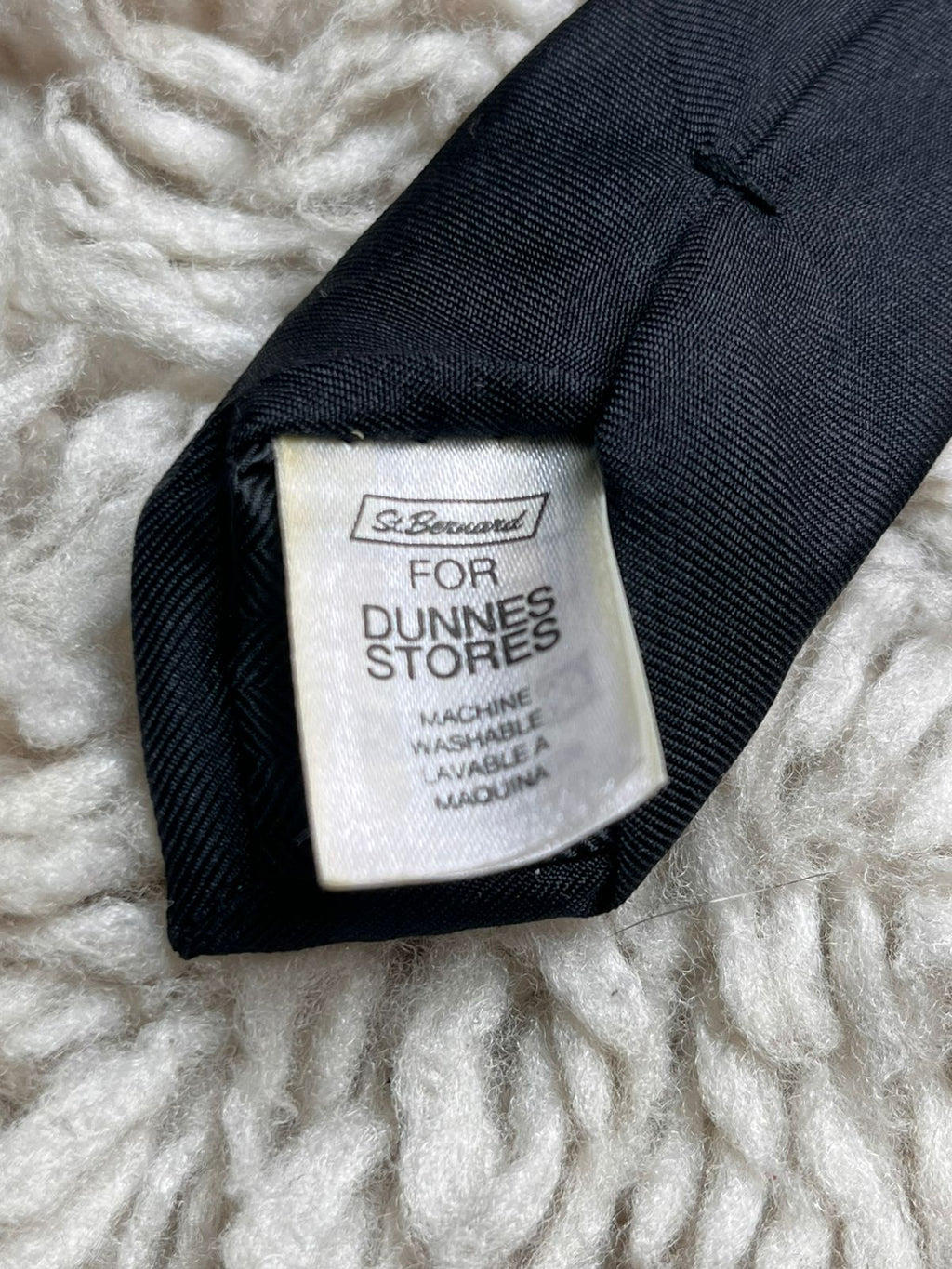 Dunnes Stores St Bernard Solid Black TIE