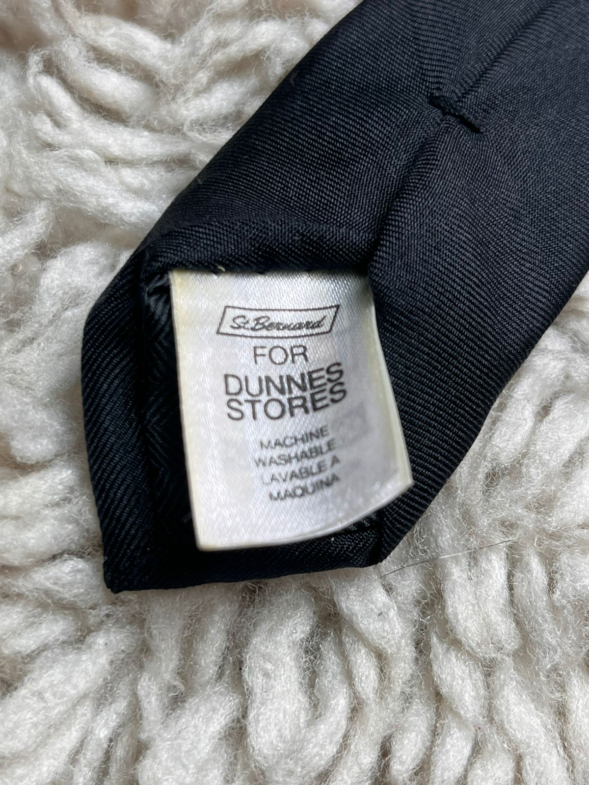 Dunnes Stores St Bernard Solid Black TIE
