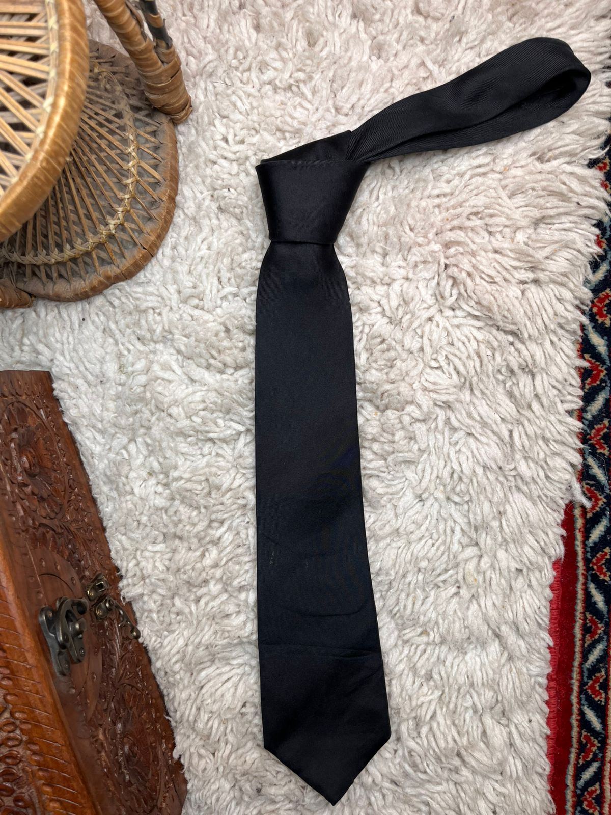 Dunnes Stores St Bernard Solid Black TIE