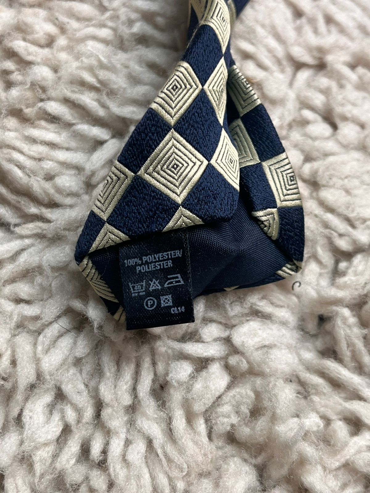 Vintage ST MICHAEL Marks & Spencer Geometric Squares Polyester TIE