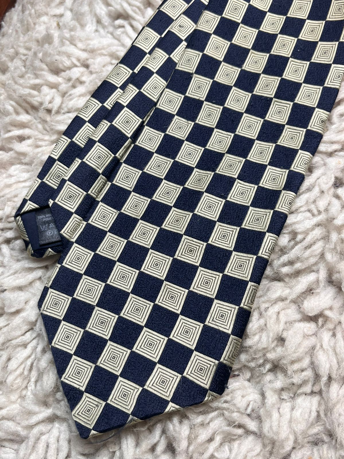 Vintage ST MICHAEL Marks & Spencer Geometric Squares Polyester TIE