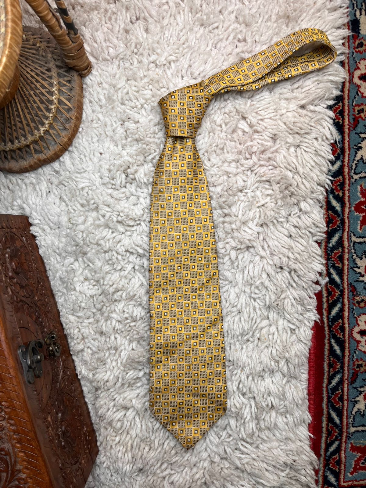 St. Bernard Geometric Square Pattern TIE