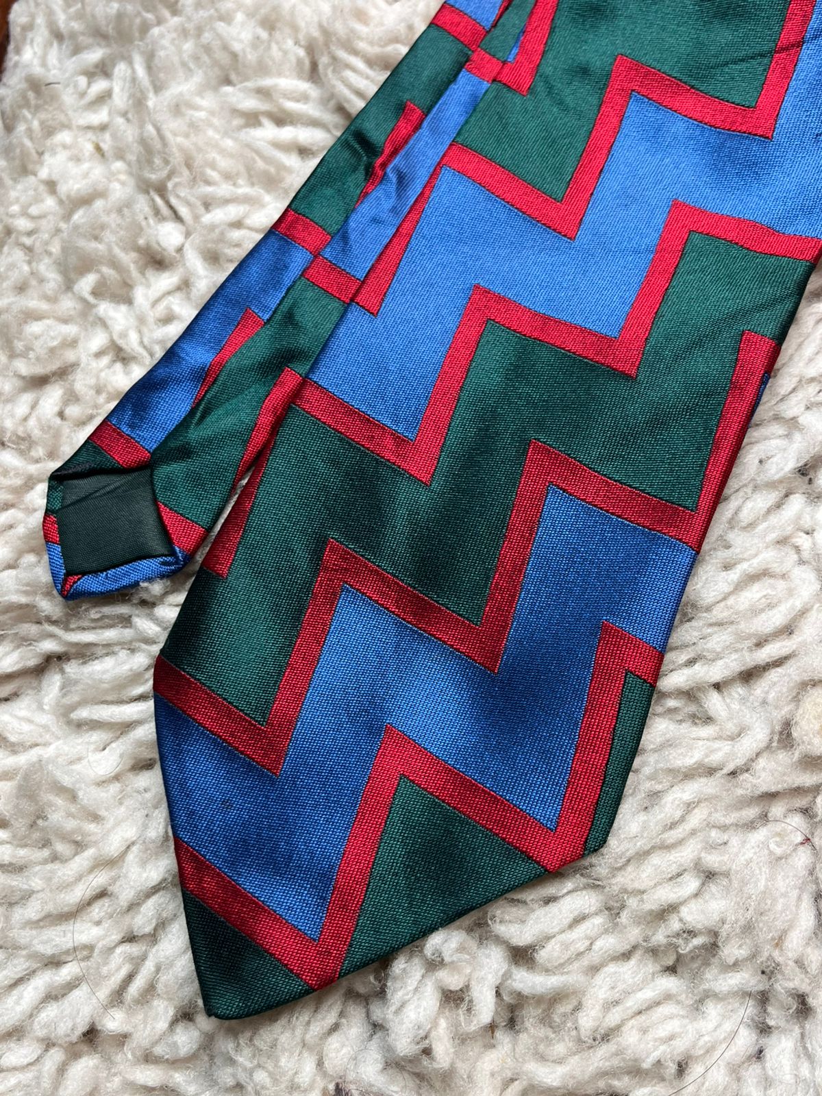 M&C McDade Glasgow Vintage Geometric Zig Zag TIE
