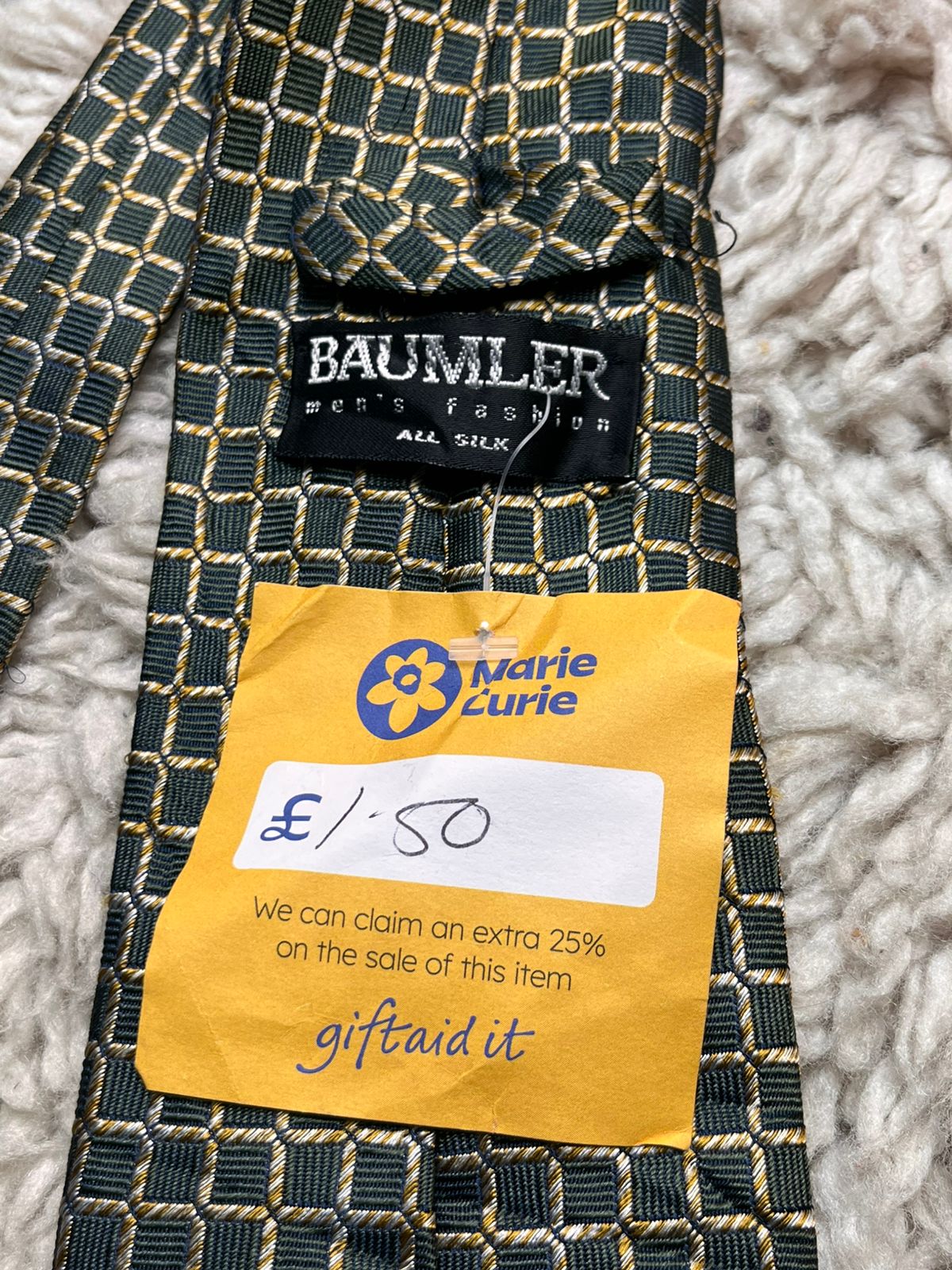 Baumler Geometric Box Pattern TIE