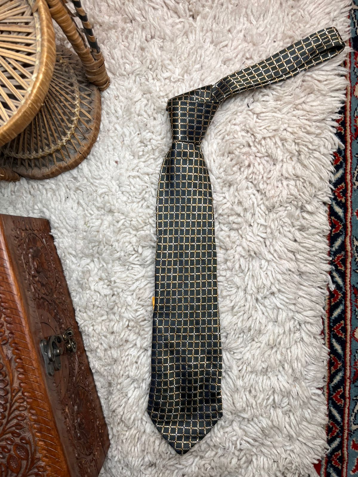 Baumler Geometric Box Pattern TIE