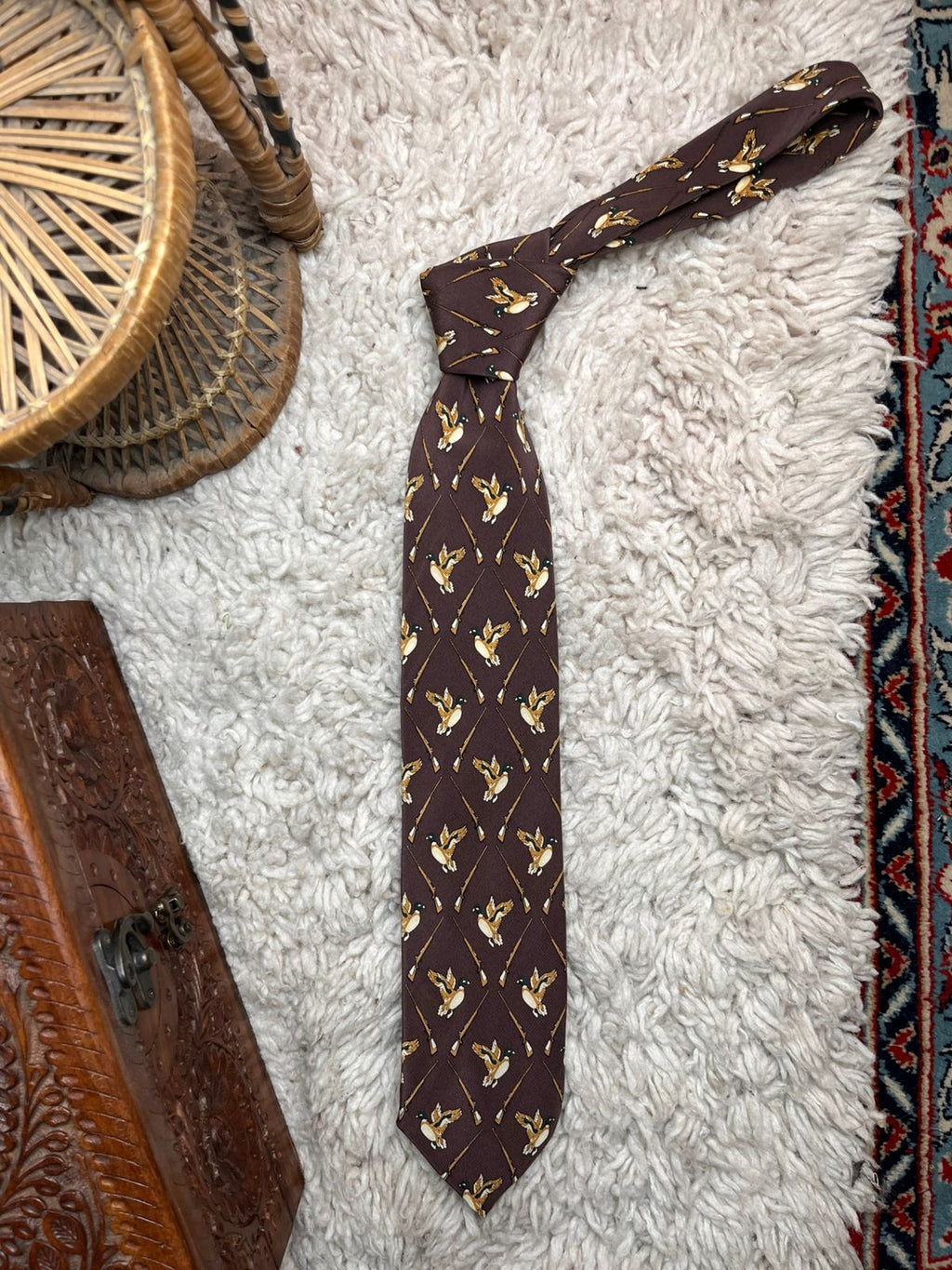 Double TWO Mallard Duck & Shotgun Country Hunting Pattern TIE