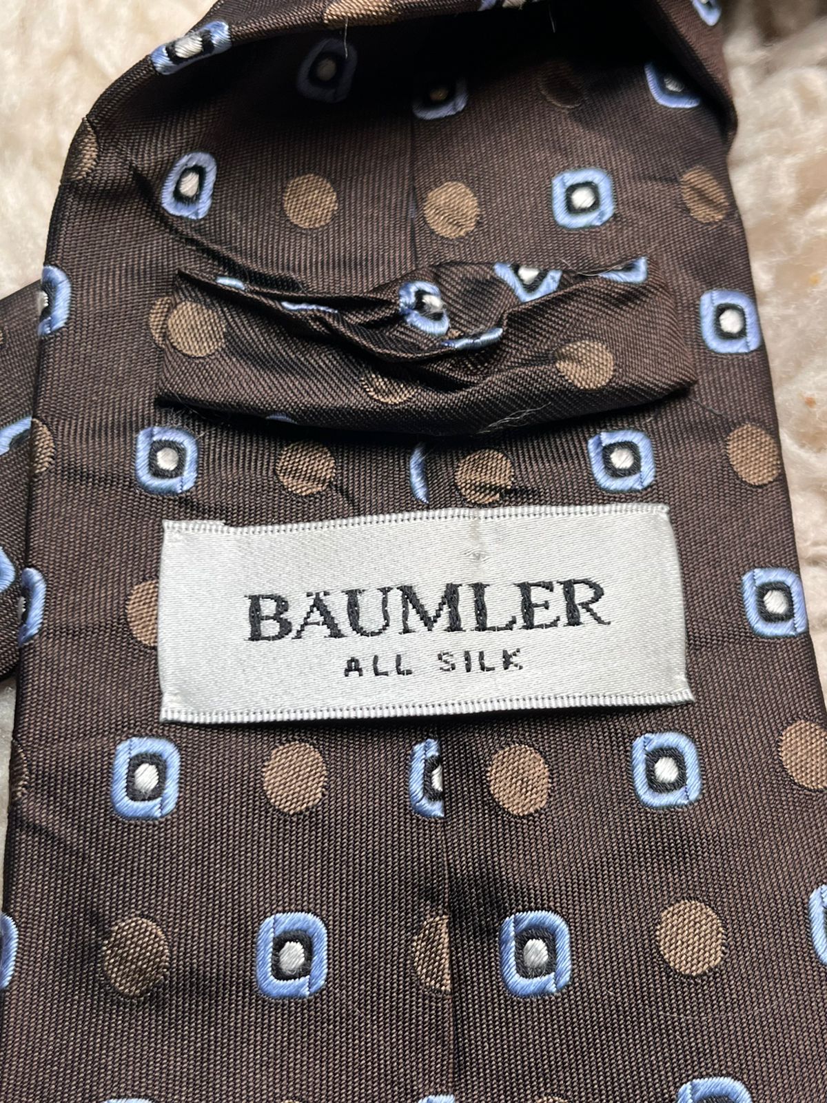 BAUMLER Geometric Medallion Silk TIE