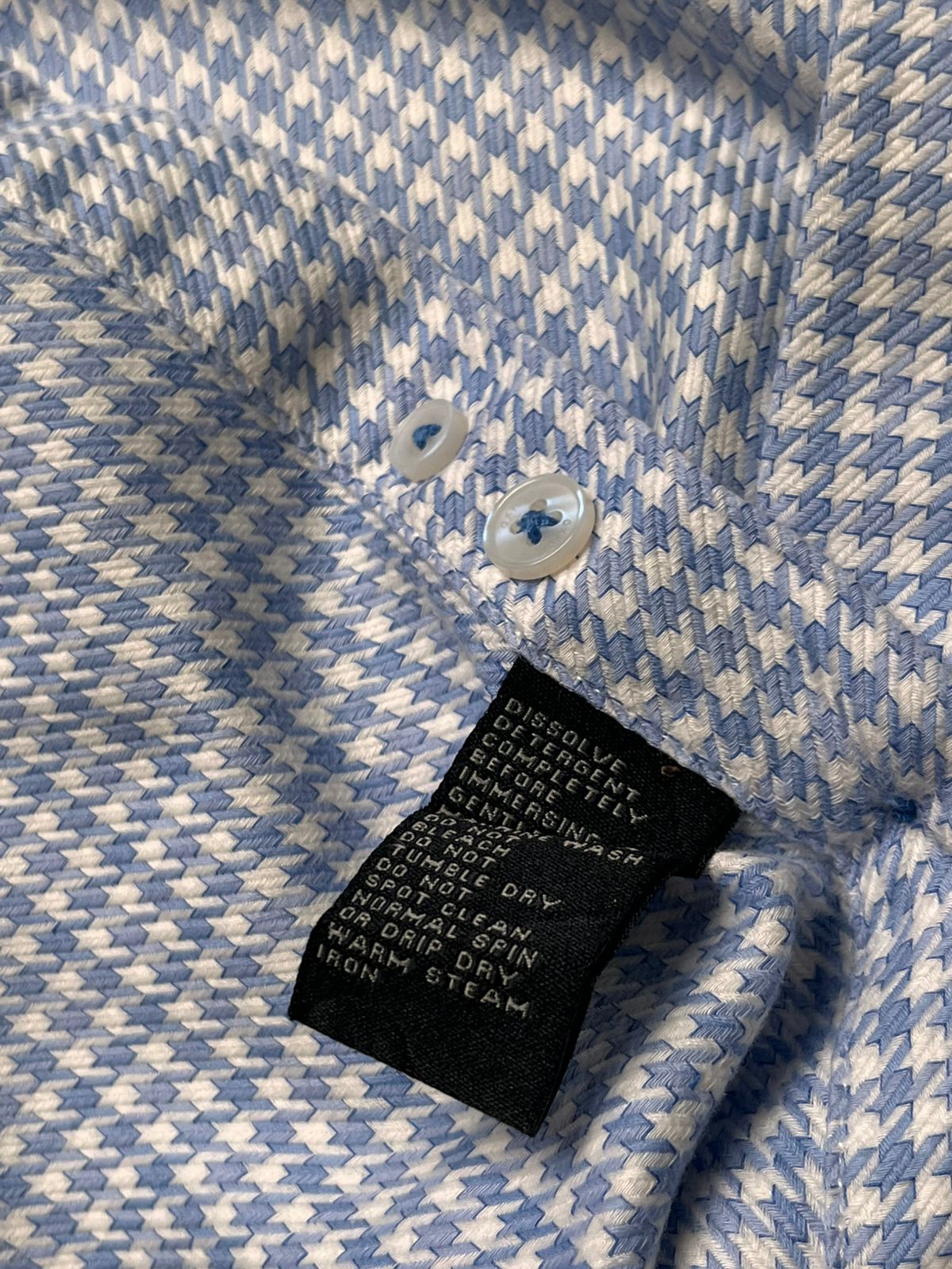 OXFORD Luxury Slim Fit Houndstooth Cotton Button Down Shirt