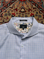 OXFORD Luxury Slim Fit Houndstooth Cotton Button Down Shirt