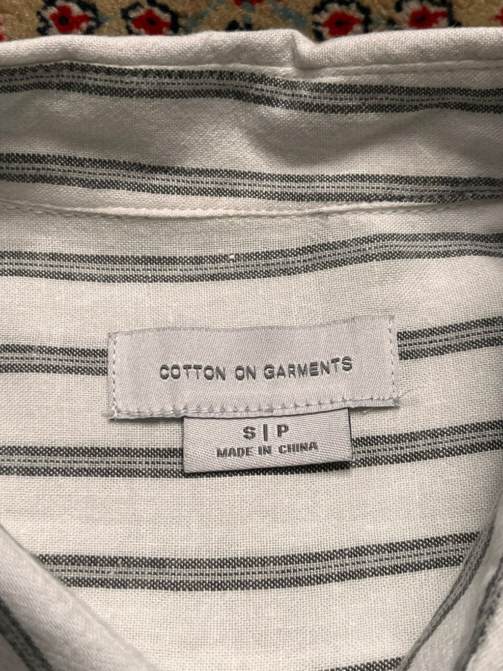 COTTON ON GARMENTS Cream Vertical Striped Button Down Shirt