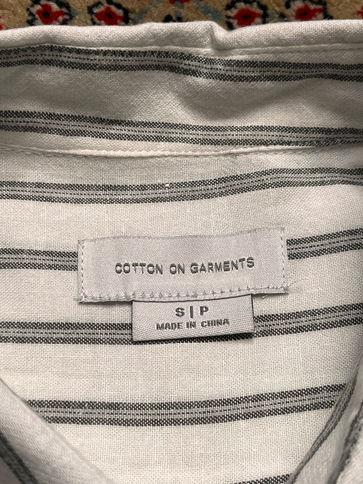 COTTON ON GARMENTS Cream Vertical Striped Button Down Shirt