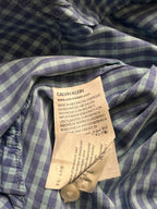 Calvin Klein Blue Checkered BUTTON DOWN SHIRT