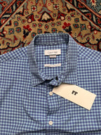 Calvin Klein Blue Checkered BUTTON DOWN SHIRT