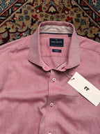 DANIEL HECHTER TEXTURED BUTTON DOWN Linen Slim Fit Shirt