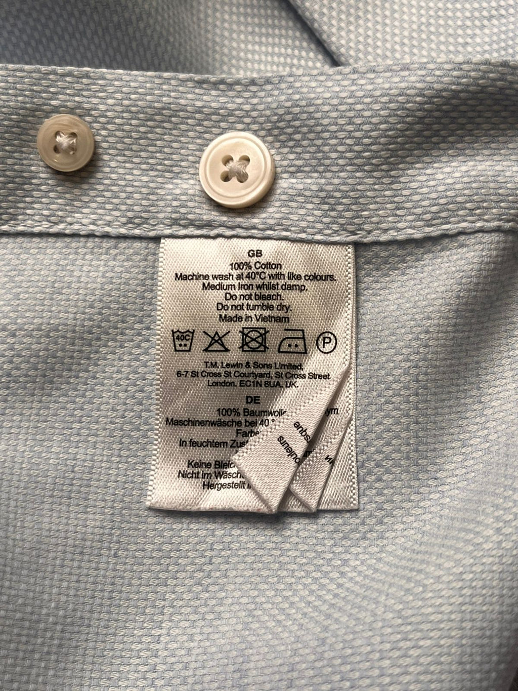 T.M. LEWIN Textured BUTTON DOWN Shirt