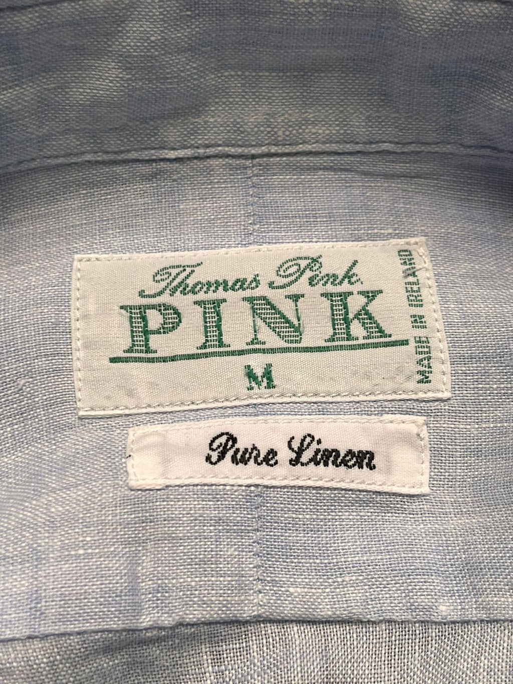 Thomas Pink Pure Linen Button Down Shirt
