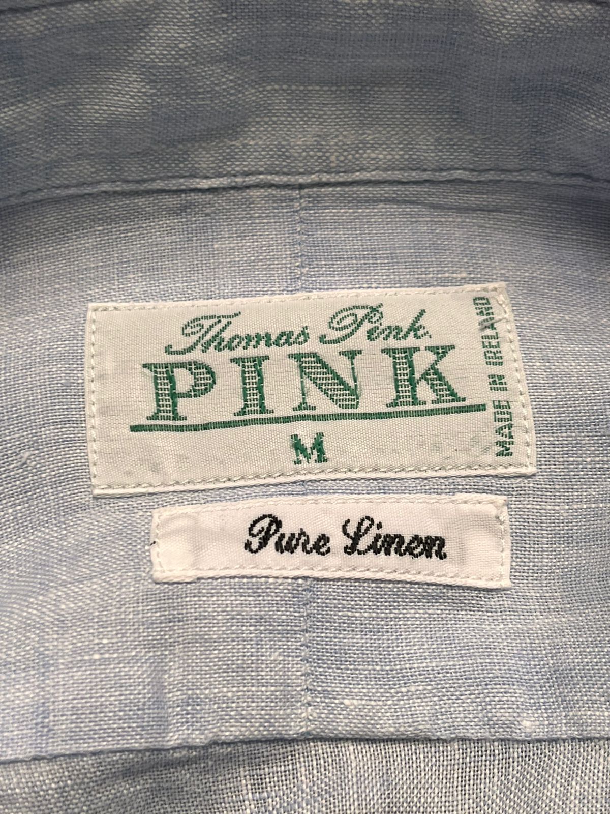 Thomas Pink Pure Linen Button Down Shirt