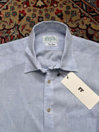 Thomas Pink Pure Linen Button Down Shirt